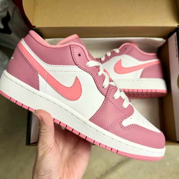 🌸 Nike air Jordan Retro low pastel pink white shoes